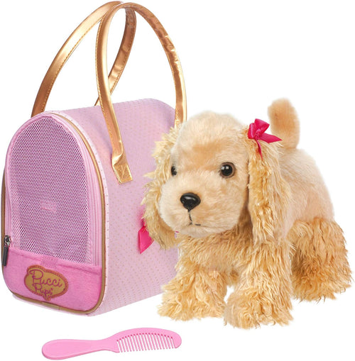 Cocker Spaniel ve Altın Puantiyeli Çantası