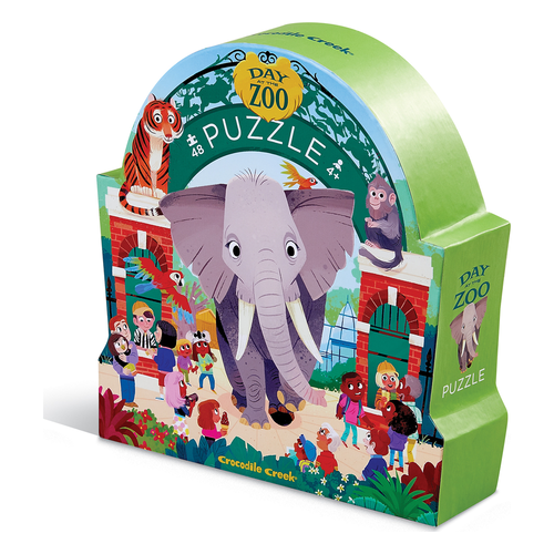 Hayvanat Bahçesinde Bir Gün - 48 Parça Puzzle — Crocodile Creek Puzzle