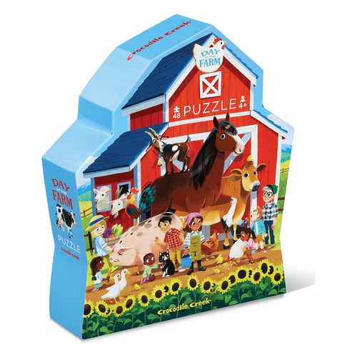 Çiftlikte Bir Gün - 48 Parça Puzzle — Crocodile Creek Puzzle