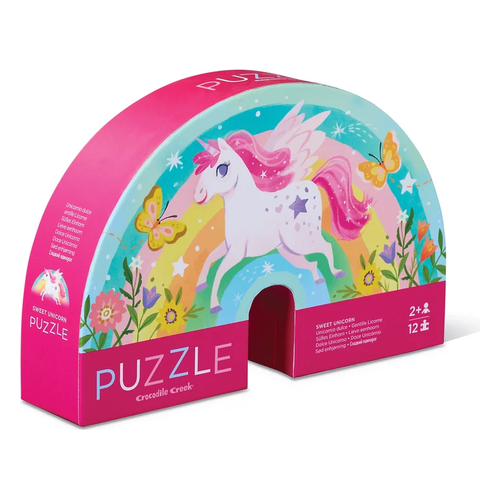 Tatlı Unicorn - 12 Parça Puzzle — Crocodile Creek Puzzle