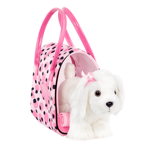 Maltese ve Pembe Puantiyeli Çantası