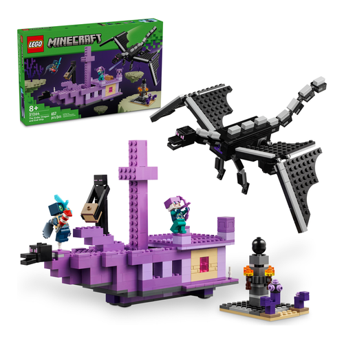 Ender Ejderhası ve End Gemisi - LEGO Minecraft