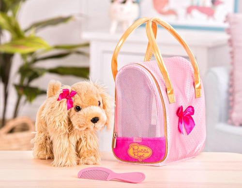 Cocker Spaniel ve Altın Puantiyeli Çantası