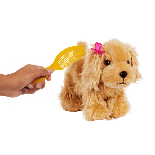 Cocker Spaniel ve Pembe Taç Desenli Çantası
