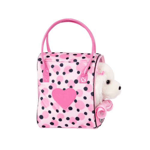 Maltese ve Pembe Puantiyeli Çantası