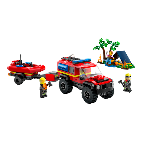 4x4 Kurtarma Botlu İtfaiye Kamyonu - LEGO City