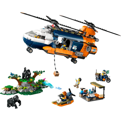 Orman Kaşifinin Helikopteri Kamp Yerinde - Lego