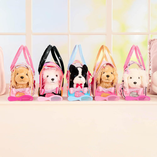 Cocker Spaniel ve Altın Puantiyeli Çantası