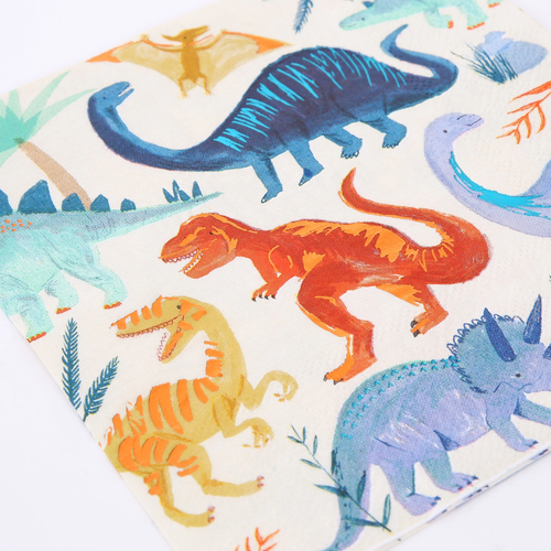 Dinozor Krallığı Büyük Boy Peçeteler - 16'lı Set