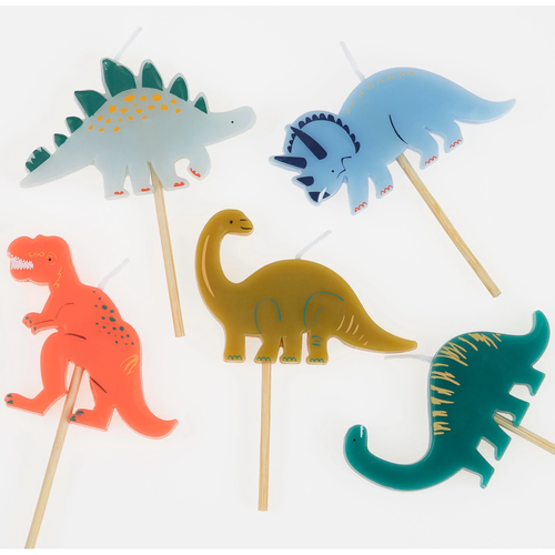 Dinozor Krallığı Figür Mumlar - 5'li Set