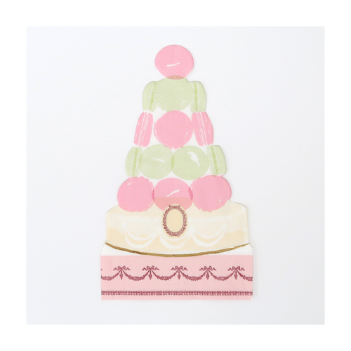 Ladurée Paris Makaron Şeklinde Piramit Figür Peçeteler - 16'lı Set