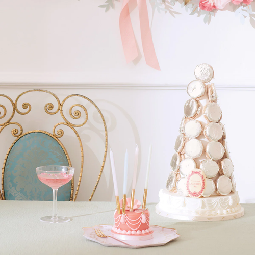 Ladurée Paris Altın Detaylı İnce Mumlar - 16'lı Set