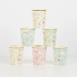 Ladurée Paris Çiçekli Bardaklar - 8'li Set