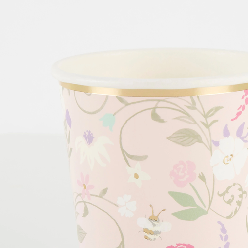 Ladurée Paris Çiçekli Bardaklar - 8'li Set