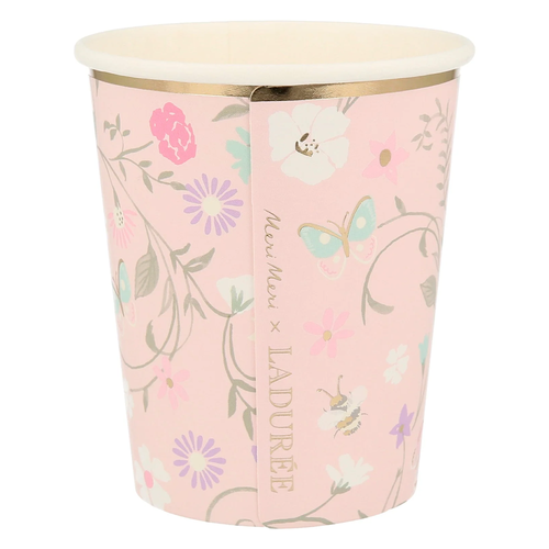 Ladurée Paris Çiçekli Bardaklar - 8'li Set