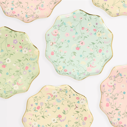 Ladurée Paris Çiçekli Yan Tabaklar - 8'li Set