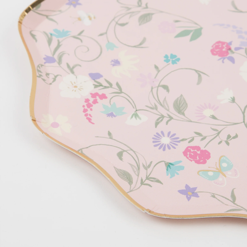 Ladurée Paris Çiçekli Yan Tabaklar - 8'li Set