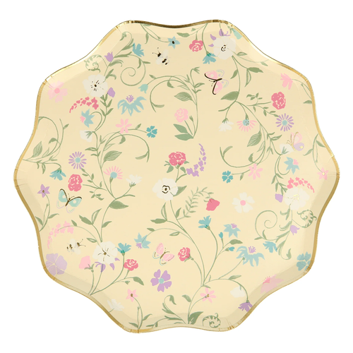 Ladurée Paris Çiçekli Yan Tabaklar - 8'li Set