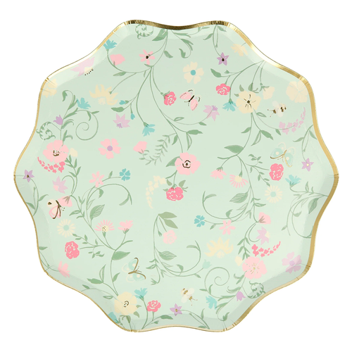 Ladurée Paris Çiçekli Yan Tabaklar - 8'li Set