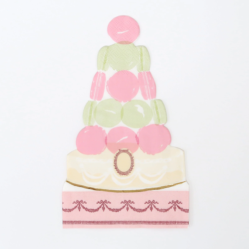 Ladurée Paris Makaron Şeklinde Piramit Figür Peçeteler - 16'lı Set