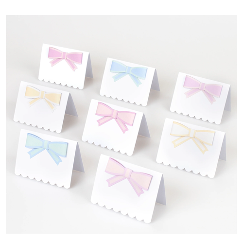 Pastel Fiyonk Masa Kartları - 8'li Set