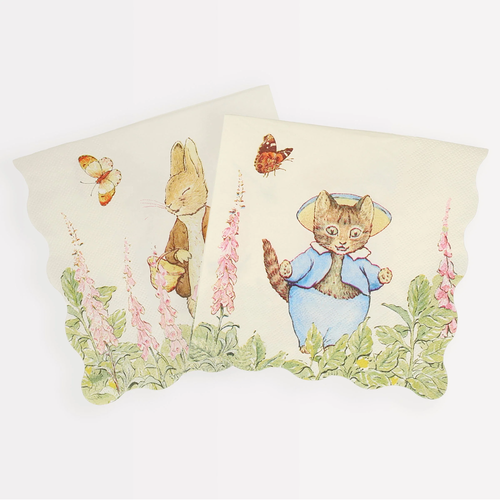 Peter Rabbit in The Garden Büyük Boy Peçeteler - 16'lı Set
