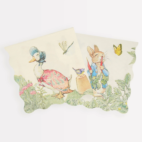 Peter Rabbit in The Garden Büyük Boy Peçeteler - 16'lı Set