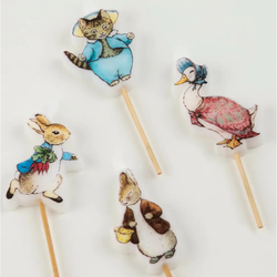 Peter Rabbit in The Garden Figür Mumlar - 4'lü Set