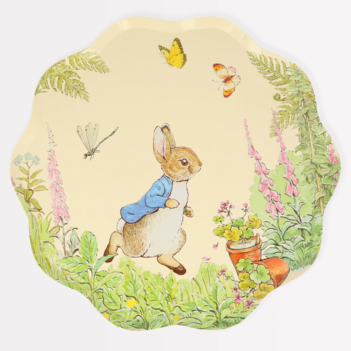 Peter Rabbit in The Garden Yemek Tabakları - 8'li Set