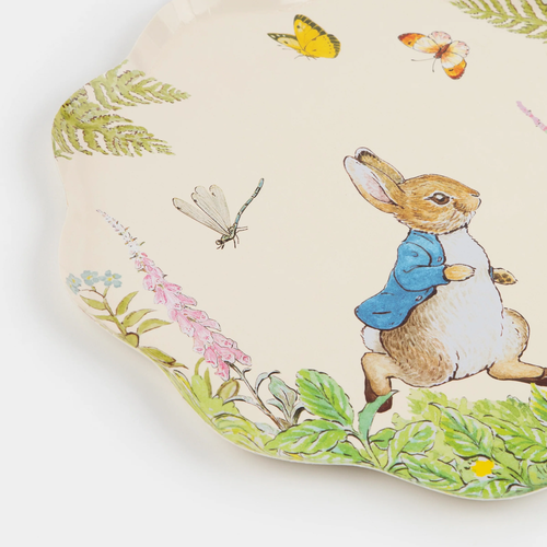 Peter Rabbit in The Garden Yemek Tabakları - 8'li Set