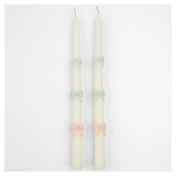 Renkli Fiyonk Mumlar - 2'li Set