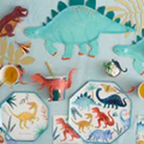 Stegosaurus Dinozor Yemek Tabakları - 8'li Set