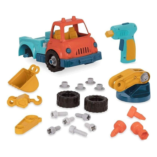 Battat Sök Tak Vinç (Wonder Wheels Take-Apart Crane) - Ana ürün ve tüm parçalar